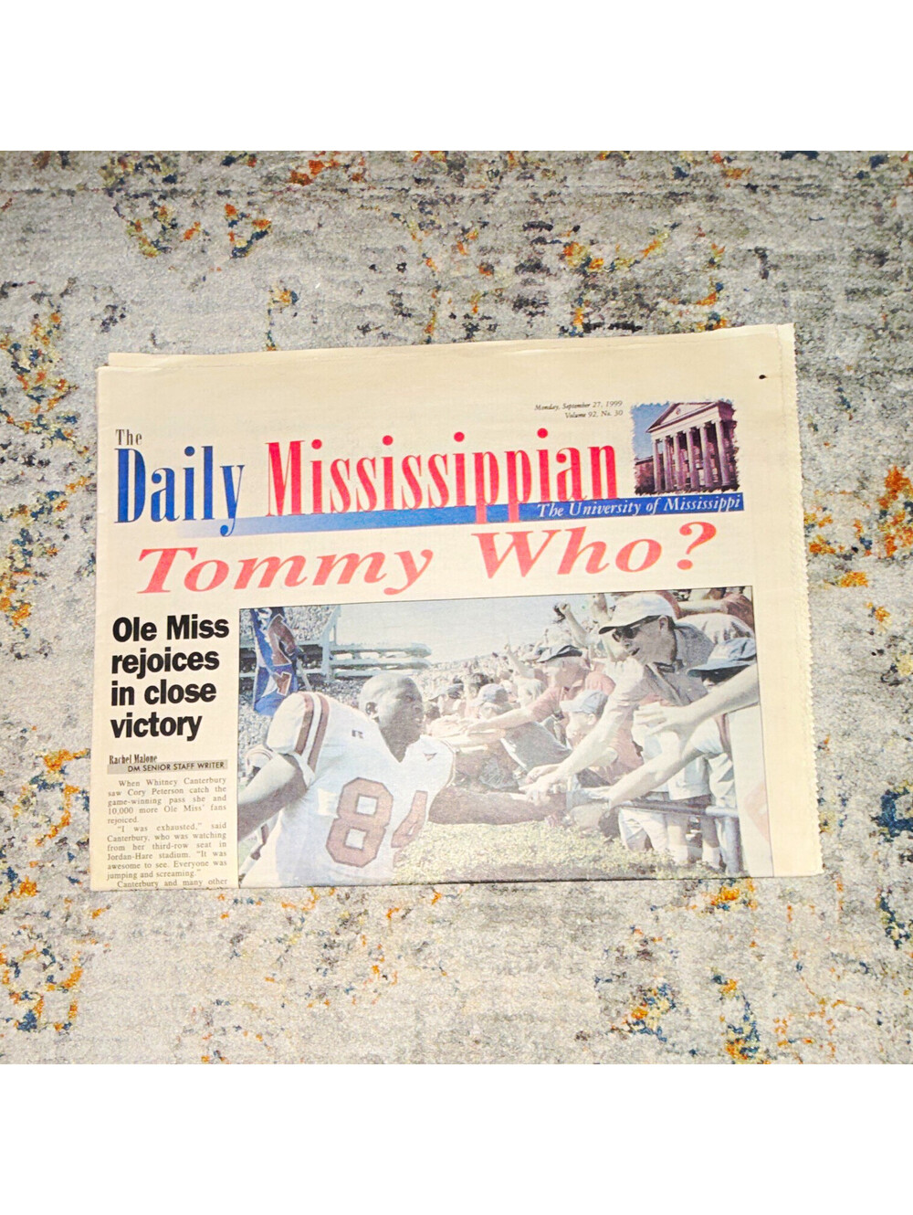 The Daily Mississippian DM Sports Sep 27 1999 Ole Miss 24 Auburn 17 OT P36